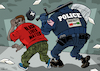 Cartoon: Police brutality (small) by Enrico Bertuccioli tagged civilrights racism police blacklivesmatter intolerance policebrutality violence oppression discriminitaion humanrights balkpeople usa usapolice segregation prejudice usgovernment uspolice protest equality inequality inclusion political politicalcartoon editorialcartoon