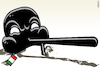 Cartoon: The mask of repression (small) by Enrico Bertuccioli tagged meloni,giorgiameloni,rightwing,fratelliditalia,repression,policerepression,rightwingextremists,freedomofexpression,populism,rightwingpopulism,intolerance,italiangovernment,sovereignism,protests,farright,italy,masks,political,politicalcartoon,politicalcartoons,editorialcartoon