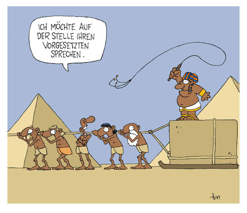 Cartoon: Mobbing im alten Ägypten (medium) by Tim Posern tagged sklaven,pyramiden,ägypten,arbeiter