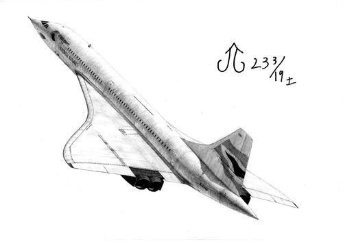 Cartoon: Concorde (medium) by Teruo Arima tagged aircraft,airplane,airliner,concorde