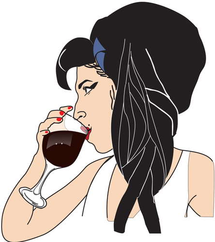 Cartoon: wine (medium) by caminante tagged amy,winehouse