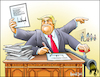 Cartoon: Day 2.01 (small) by Harald Juch tagged donald,trump,amtsantritt,präsident,prasident,usa,oval,office,harald,juch,oil,öl,drill,baby,white,house,washington,regierung,goverment