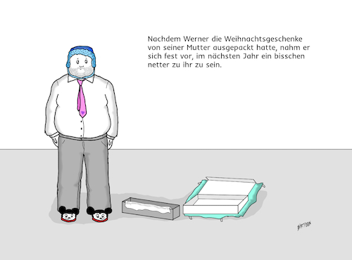 Cartoon: Geschenke von Mutti (medium) by Birtoon tagged geschenk,mutti