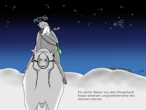 Cartoon: Verlaufen (medium) by Birtoon tagged weihnachten,sterndeuter