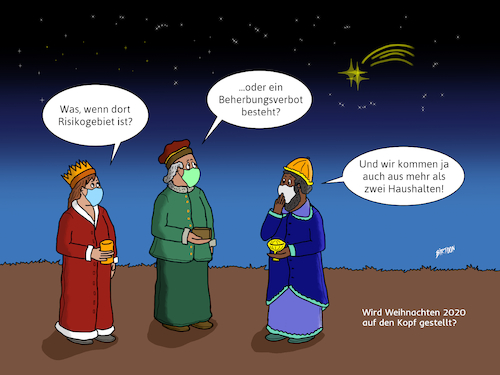Cartoon: Was wird aus Weihnachten? (medium) by Birtoon tagged dreikönig,weihnachten