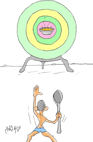 Cartoon: a bowl of soup (medium) by yasar kemal turan tagged bowl,of,soup
