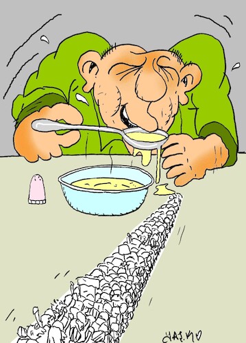 Cartoon: a sip of life (medium) by yasar kemal turan tagged sip,of,life