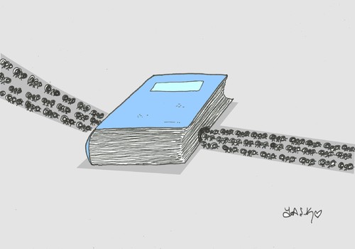 Cartoon: ants (medium) by yasar kemal turan tagged love,book,ant,ants