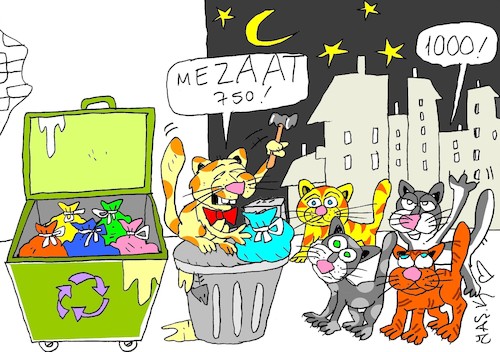Cartoon: auction (medium) by yasar kemal turan tagged auction