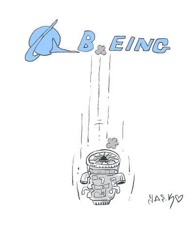 Cartoon: Boeing. (medium) by yasar kemal turan tagged boeing