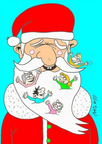 Cartoon: children (medium) by yasar kemal turan tagged children,love,father,christmas