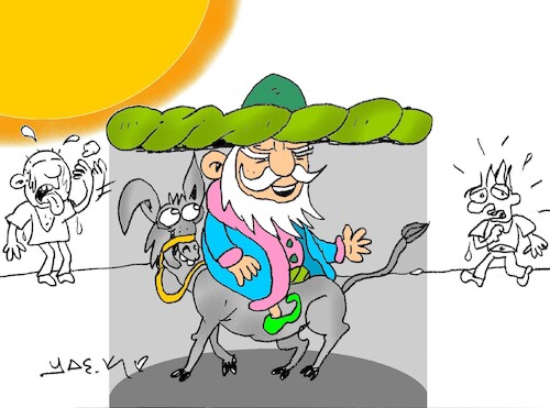 Cartoon: clever man (medium) by yasar kemal turan tagged clever,man