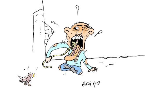 Cartoon: degree of madness (medium) by yasar kemal turan tagged degree,of,madness
