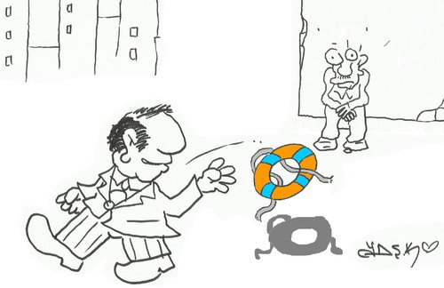 Cartoon: dereliction (medium) by yasar kemal turan tagged dereliction