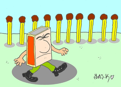Cartoon: dictator (medium) by yasar kemal turan tagged dictator,match,soldier