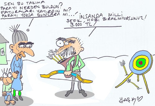 Cartoon: family difficulties (medium) by yasar kemal turan tagged family,difficulties
