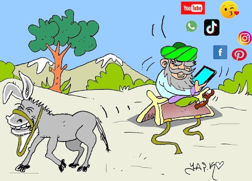 Cartoon: fork in the road (medium) by yasar kemal turan tagged fork,in,the,road
