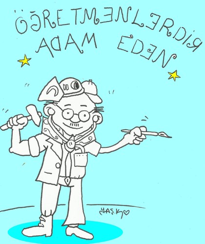 Cartoon: Happy Teachers Day (medium) by yasar kemal turan tagged happy,teachers,day