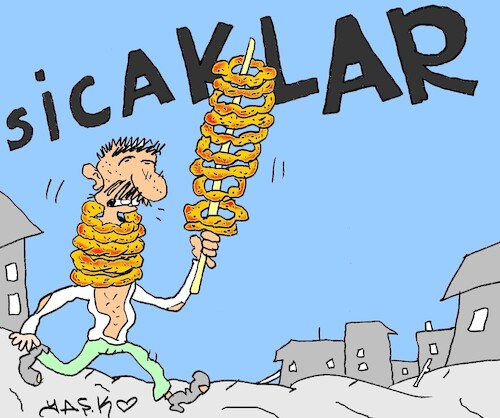 Cartoon: hot bagels (medium) by yasar kemal turan tagged hot,bagels