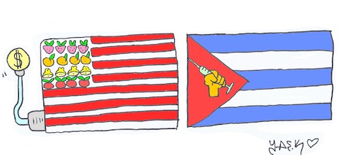 Cartoon: iki ülke (medium) by yasar kemal turan tagged iki,ülke