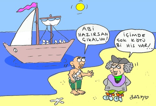 Cartoon: Kristof Kolomb (medium) by yasar kemal turan tagged kristof,kolomb