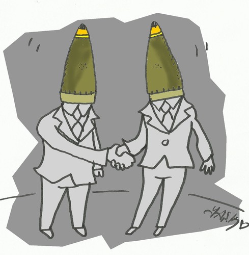 Cartoon: negotiation (medium) by yasar kemal turan tagged negotiation
