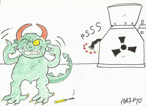 Cartoon: nuclear explosion (medium) by yasar kemal turan tagged japan,explosion,nuclear