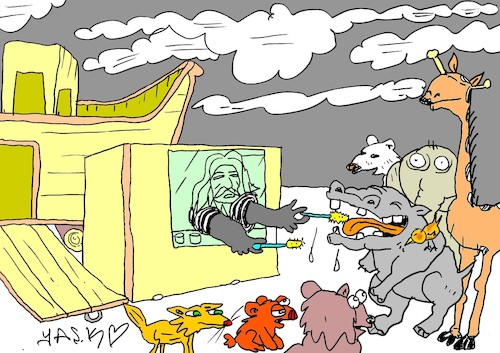 Cartoon: nuh (medium) by yasar kemal turan tagged nuh