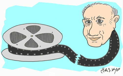 Cartoon: Ömer Lütfi Akad (medium) by yasar kemal turan tagged cinema,akad,lütfi,ömer