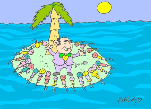 Cartoon: politician (medium) by yasar kemal turan tagged politician,microphone,liar