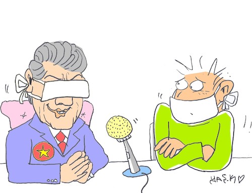 Cartoon: real virus (medium) by yasar kemal turan tagged presidents,real,virus