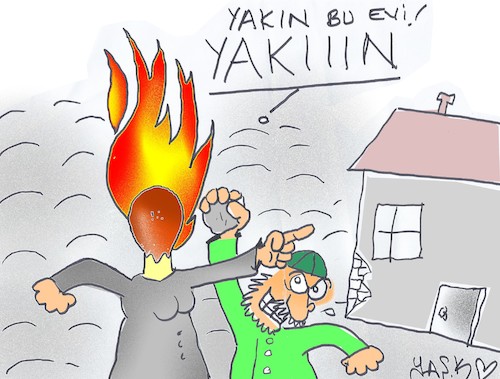 Cartoon: provocateur woman (medium) by yasar kemal turan tagged provocateur,woman