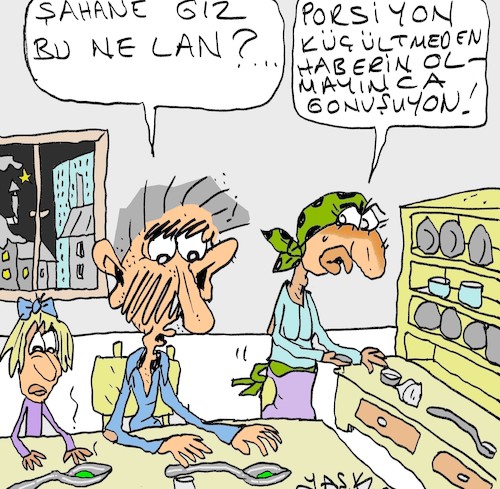 Cartoon: reduce the portion (medium) by yasar kemal turan tagged reduce,the,portion