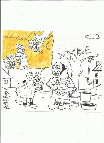 Cartoon: sacrifice (medium) by yasar kemal turan tagged sacrifice