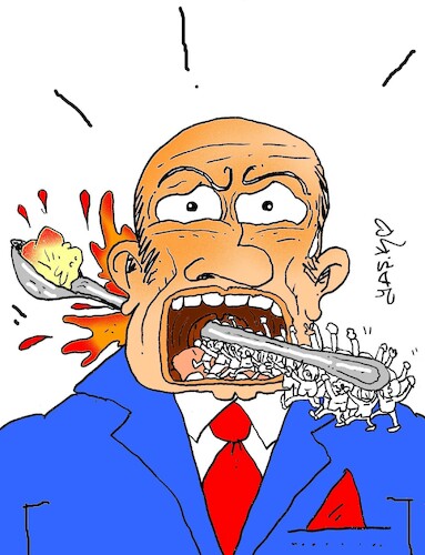 Cartoon: satiated (medium) by yasar kemal turan tagged satiated