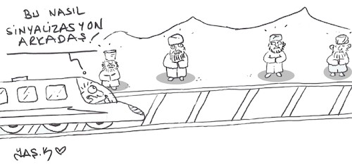 Cartoon: signaling (medium) by yasar kemal turan tagged signaling