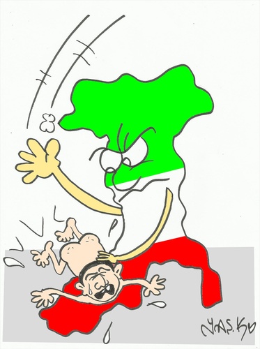 Cartoon: silvio berlusconi (medium) by yasar kemal turan tagged silvio,berlusconi,italy,banana
