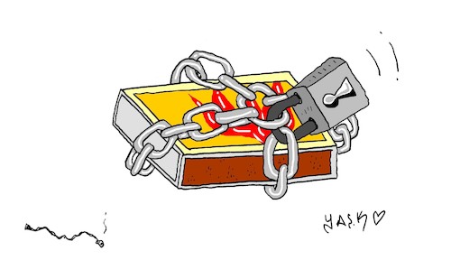Cartoon: July fire (medium) by yasar kemal turan tagged july,fire