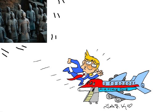 Cartoon: Terracotta Army (medium) by yasar kemal turan tagged terracotta,army