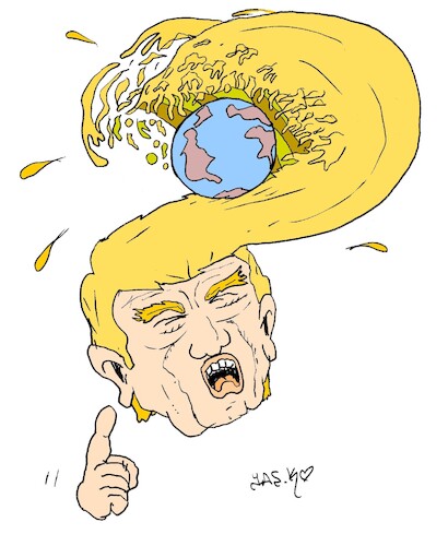 Cartoon: The Big Wave (medium) by yasar kemal turan tagged the,big,wave