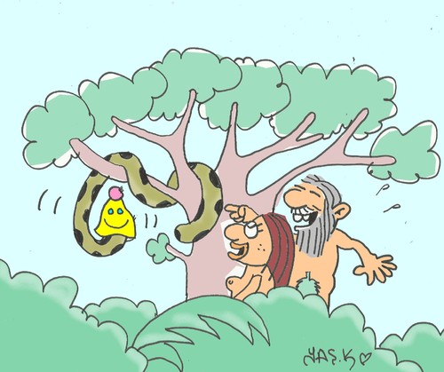 Cartoon: the first fun (medium) by yasar kemal turan tagged the,first,fun