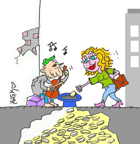Cartoon: wealth the heart (medium) by yasar kemal turan tagged heart,the