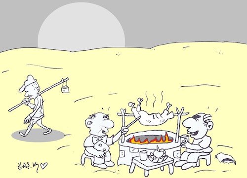Cartoon: The last well! (medium) by yasar kemal turan tagged the,last,well