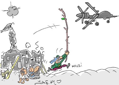 Cartoon: to protect oneself (medium) by yasar kemal turan tagged to,protect,oneself