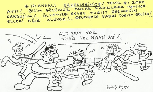 Cartoon: Turkey also of Irish tourists (medium) by yasar kemal turan tagged turkey,also,of,irish,tourists