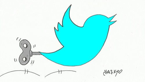 Cartoon: twitter (medium) by yasar kemal turan tagged twitter