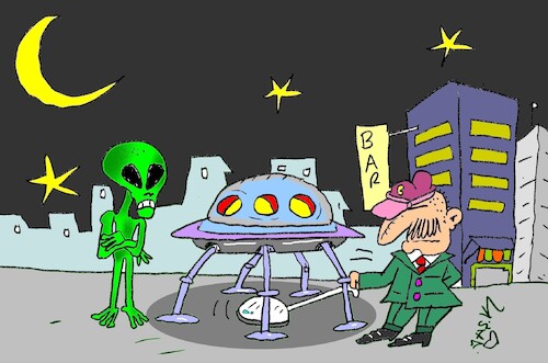 Cartoon: ufo (medium) by yasar kemal turan tagged ufo