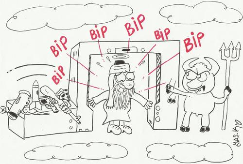 Cartoon: X-ray and osama (medium) by yasar kemal turan tagged bin,xray,terror,weapons,laden,bn,osama