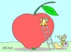 Cartoon: business (small) by yasar kemal turan tagged business,founded,apple,worm
