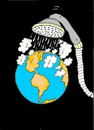 Cartoon: cleaning (small) by yasar kemal turan tagged cleaning world shower